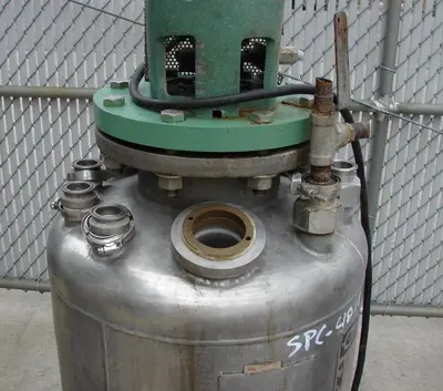 SPC4818  Reactor 50 gallon HC Hicks & Sons chemical reactor, 50 psi internal, 125 psi jacket, 3/4 hp agitator