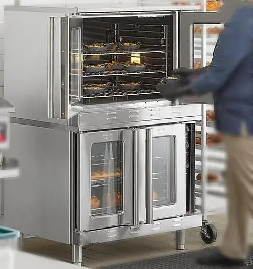Double Deck Electric Full Size Convection Oven with Legs - 240V, 1 / 3 Phase