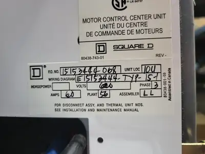 USED SQUARE D MODEL 6