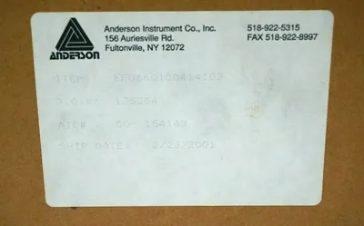 NEW ANDERSON EF0660100414102 PHARMACEUTICAL PRESSURE GAUGE