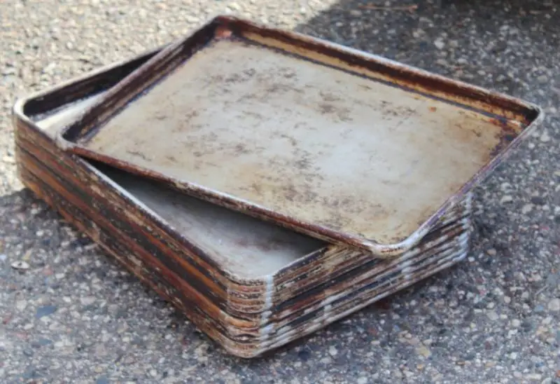Commercial Aluminum Baking Trays Lot Of 10 Trays Measures: 12.5" X 7.5"