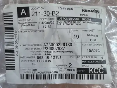NEW KOMATSU 568-16-12151