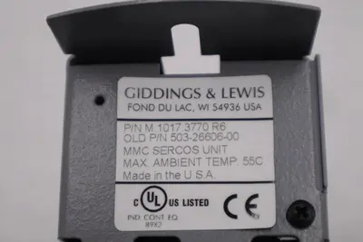 Giddings & Lewis M.1017.3770 R6 503-26606-00 MMC Sercos Unit STOCK 2890A