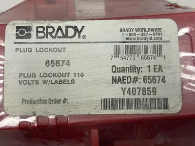 Used BRADY 65674 Misc Electrical & Power Parts Ohio US | Surplus Asset Holdings #1245768