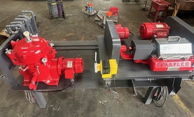 Sharples P600 and Westfalia OTA 7 centrifuge test system.