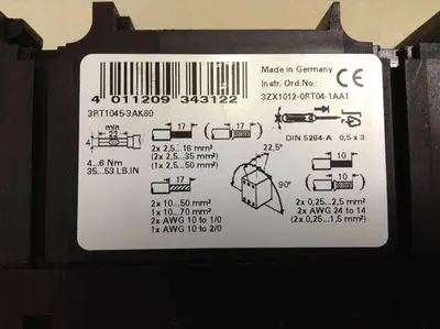 USED SIEMENS 3RT1 045-3AK60