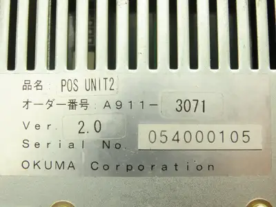 Okuma Corporation A911-3071 Machine Control POS UNIT2 Version 2.0