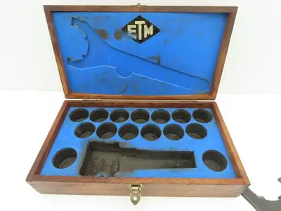 ETM ISO40 ER40 15 Collet Chuck Kit 1/8-1" With 40 ER40X2.165 E Chuck & Wrench