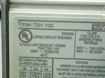 USED ABB TMAXT2H100