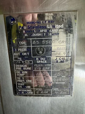 Used REO STAINLESS 8,000 Litre Reactors New Jersey US | Perry Equipment #1420614
