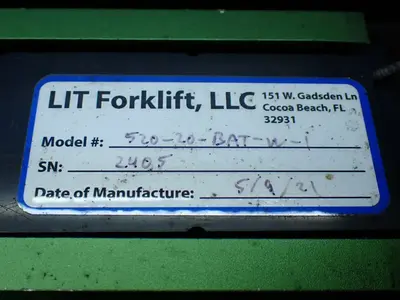 USED LIT FORKLIFT 52020BATW1