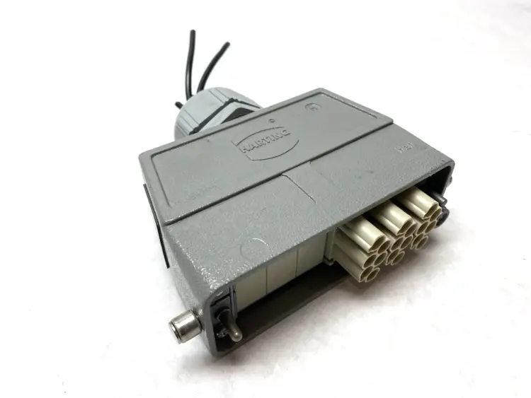 Used HARTING HOOD CONNECTOR ASSEMBLY W/ 3X 09140063041 PROTECTED MODULES Connector Accessories | Maverick Industrial Sales #1102136