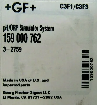 NEW GEORG FISCHER 159-000-762 SIMULATOR SYSTEM TESTER 3-2759 5926.955 159000762