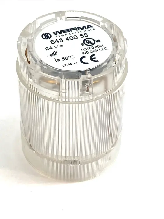Used WERMA CLEAR LED PERMANENT STACKLIGHT MODULE 24V AC/DC KS50 Lighting | Maverick Industrial Sales #1102543