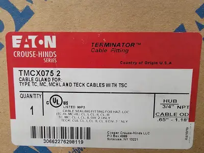 New | in-Stock CROUSE-HINDS TMCX075 2 Cable & Wire British Columbia CA | Lenmark #247325