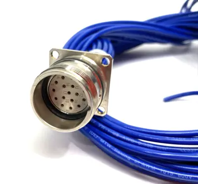 USED EUCHNER FEMALE FLANGE CONNECTOR 17-PIN AC-SC-M23F17G-168392