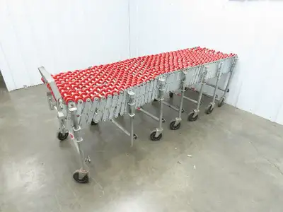 NestaFlex 24"W x 26' Expandable Gravity Flex Conveyor Plastic Skatewheel *Read*