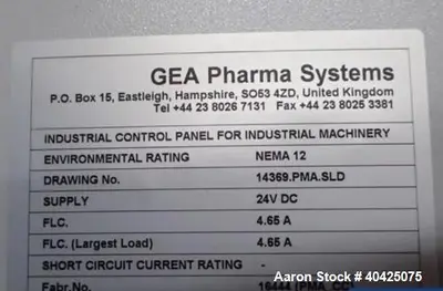 USED GEA PROCESS ENGINEERING PMA 600 ADVANCED