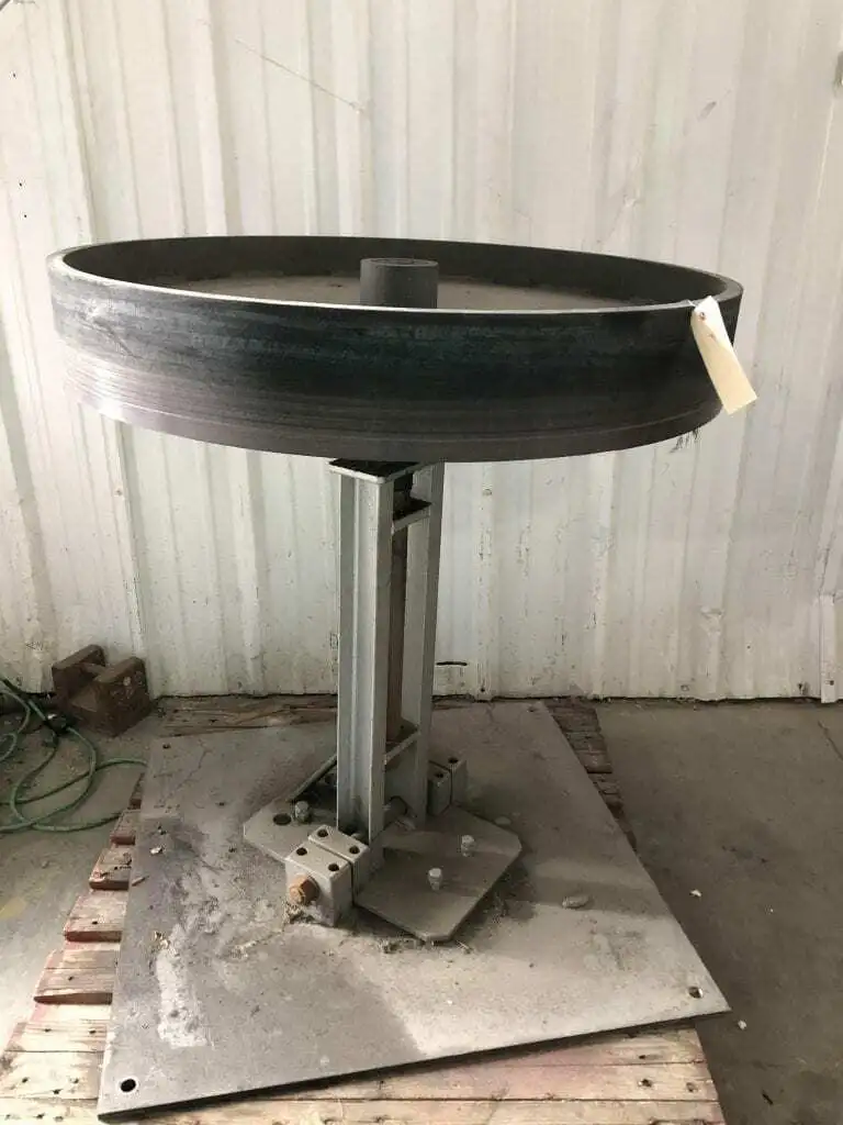 37″ X 6″ Flat Belt Pulley / Flywheel w/ Stand
