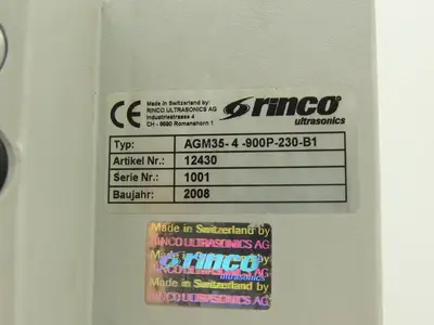 Rinco Ultrasonics AGM35-4-900P-230-B1 Ultrasonic Generator for Plastic Welding