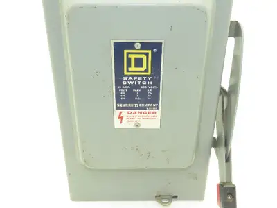 Square D HU-261 Safety Disconnect Load Switch 600V AC 10Hp/DC 15Hp 30A 2 Pole