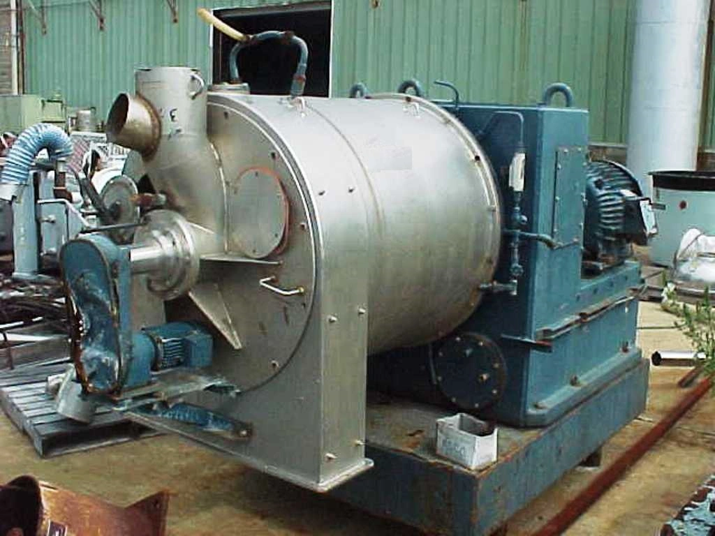 Alfa-Laval SB-800/2 2-stage pusher centrifuge, 316SS.