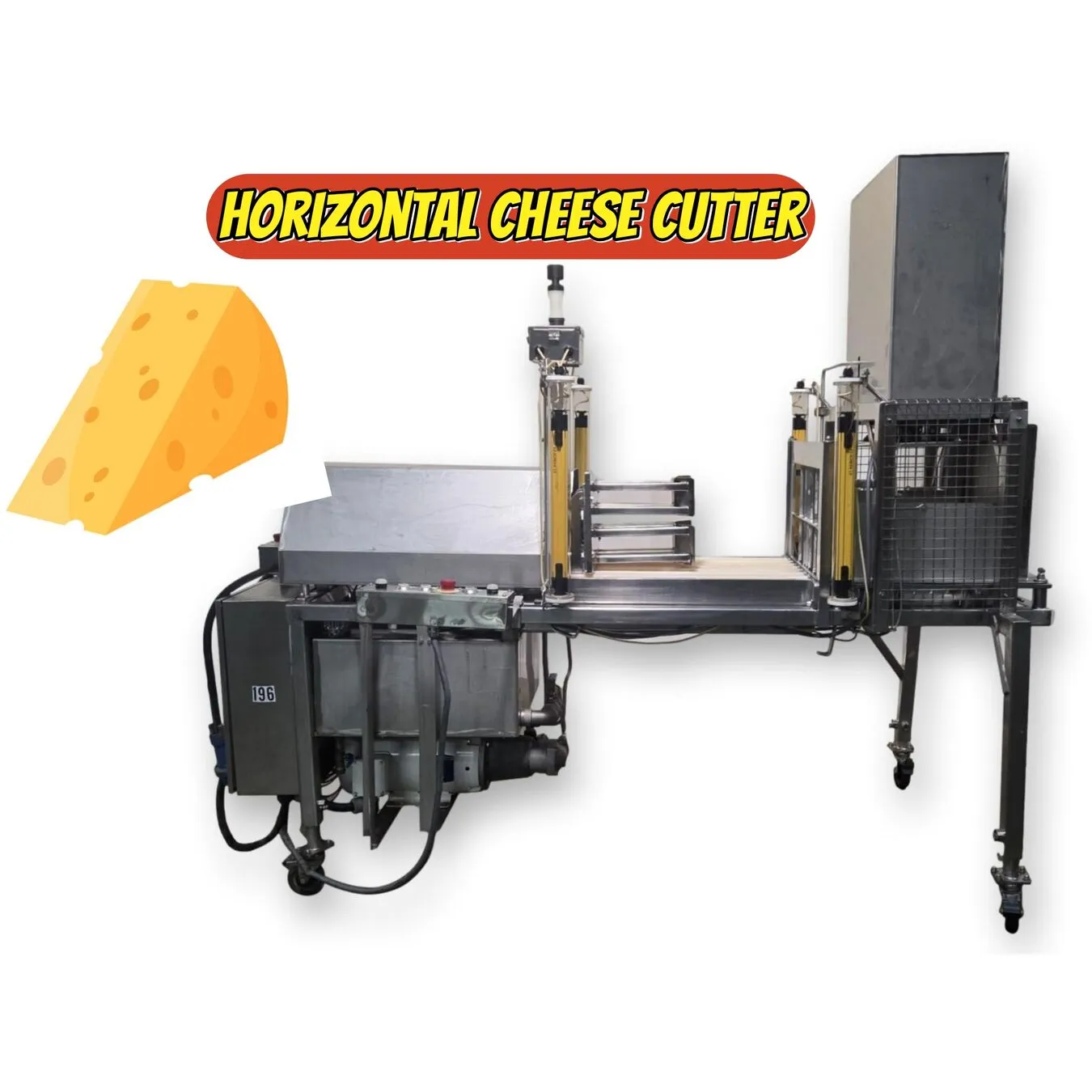 Used Econo Cheese Stainless Steel Two-Way Hydraulic Cheese Block Cutter