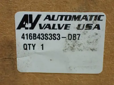 NEW AUTOMATIC VALVE USA 416B43S3S3DB7