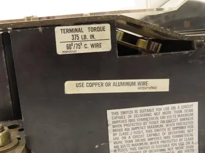Westinghouse 1288C08G09  400A Bucket Switch Circuit Breaker Disconnect 3-Pole