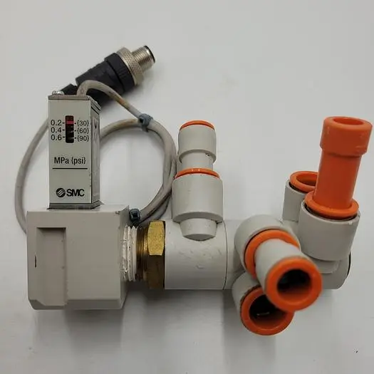 Used SMC SMC AUTOMATION SWITCH IS10E-40N04-6LP-A & ONE ADJUSTABLE MANIFOLD WITH 6 OUTLET PORTS Pump & Valve Parts | ND Industrial Surplus #1221705