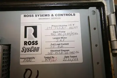 USED 2008 CHARLES ROSS & SON COMPANY PDM-4
