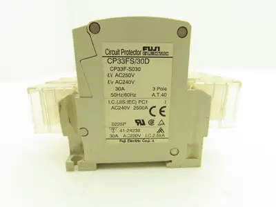 Fuji Electric CP33FS/30D Circuit Breaker Protector 30A 3 Pole 240V Lot of 6