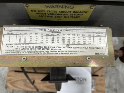 ITE KD-A KD-A ITE 3000A EO/DO LI Air Circuit Breaker 3000A, 600V