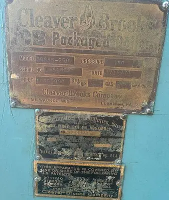 USED 1971 CLEAVER BROOKS CB655-250