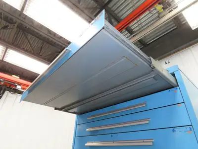 Nu-Era Modular Tool Storage Cabinet 10 Drawer 45x28x61" Stanley Vidmar Blue