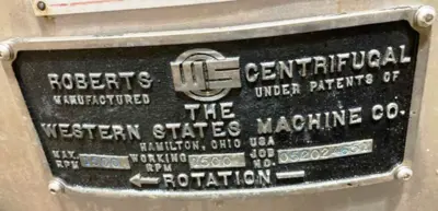 (4) Roberts-Western States G-16 48 x 30 perforate basket sugar centrifugals, 316SS.