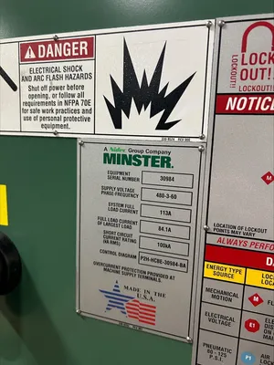 MINSTER P2H-160 Straight Side Presses | Global Machine Brokers, LLC (12)