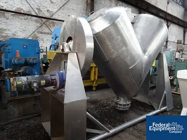Used Patterson-Kelley 75 Cu Ft P-K Twin Shell Blender, 316 S/S, 60# Density Agitators, Blenders, Mixers Ohio US | Federal Equipment Company #125679