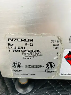Bizerba 2022 GSPH Manual Deli Slicer Fully Refurbished!