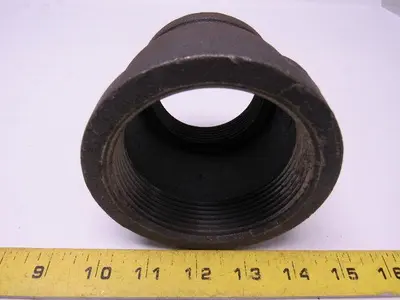 3" x 2-1/2" Threaded Reducing Coupling Low-Pressure Black Iron Pipe Fitting USA