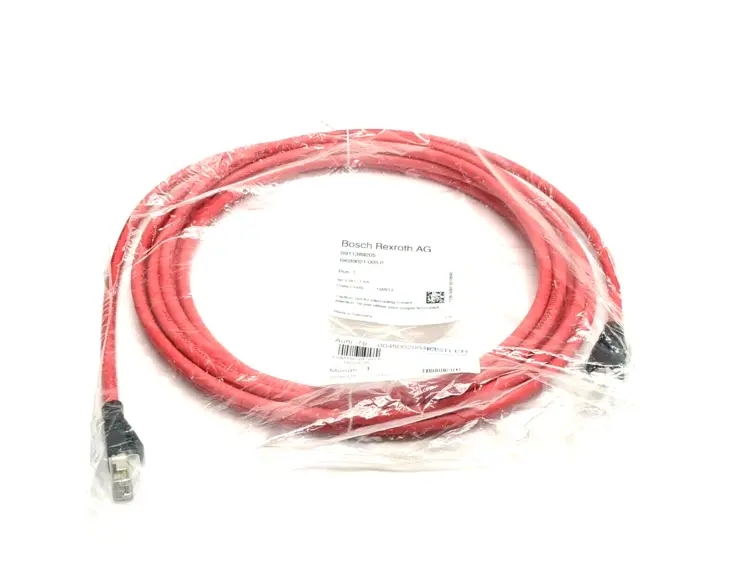 Used BOSCH REXROTH SERCOS III BUS CABLE 4-PIN STRAIGHT RKB0021/005,0 Cable & Wire | Maverick Industrial Sales #1104154