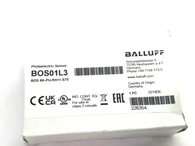 New | in-Stock Balluff Photoelectric Diffuse Sensor, 6K Series Photoelectric Sensors Michigan US | Maverick Industrial Sales #1390607