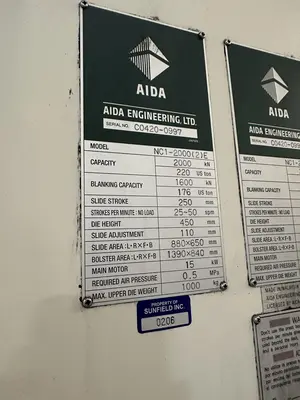 USED 2013 AIDA NC1-2000(2)