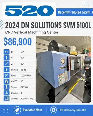 2024 DN SOLUTIONS SVM 5100L High Precision Machining Center | 520 Machinery Sales LLC (10)
