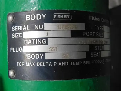Fisher Actuated Valve Assembly 1" Body Type F7 Port 3/4" CL300/740 PSI CWP Used