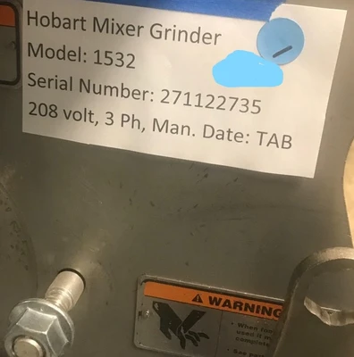 82-0008 Hobart MG1532 Mixer Grinder