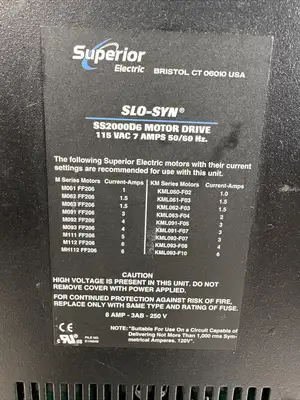 Superior Electric Slo-Syn SS2000D6 Stepper Motor Drive Driver (BIN-1.4.2)