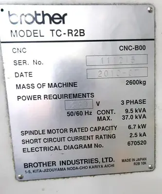 USED 2010 BROTHER TC-R2B