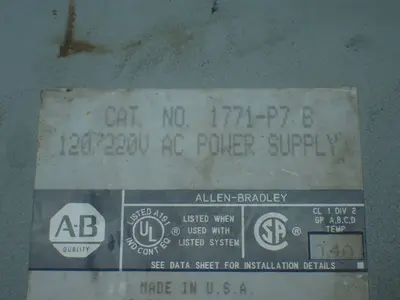 Used ALLENBRADLEY 1771P7 PLC Power Supplies Ohio US | HGR 24 #879762