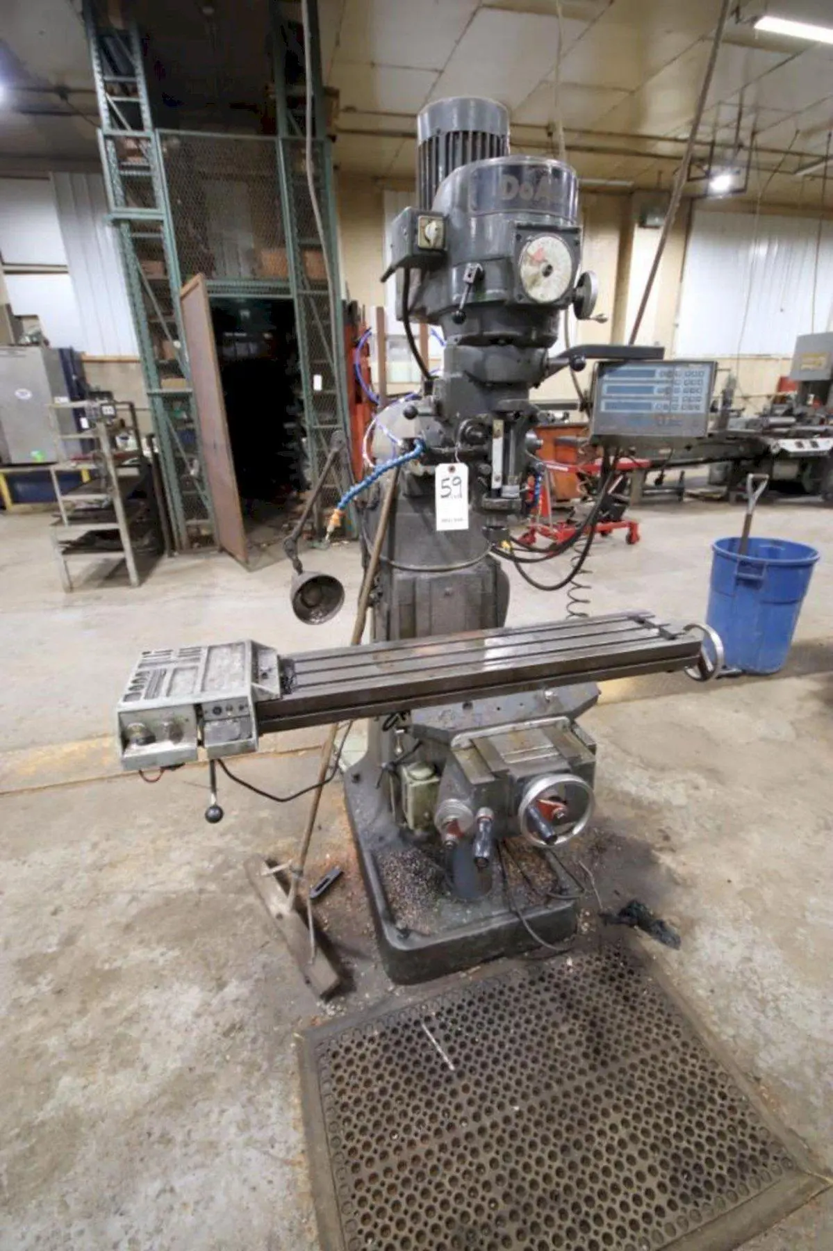 2 HP DOALL MODEL @PM-200V RAM TYPE VERTICAL MILL WITH POWER FEED & DRO: STOCK #22880